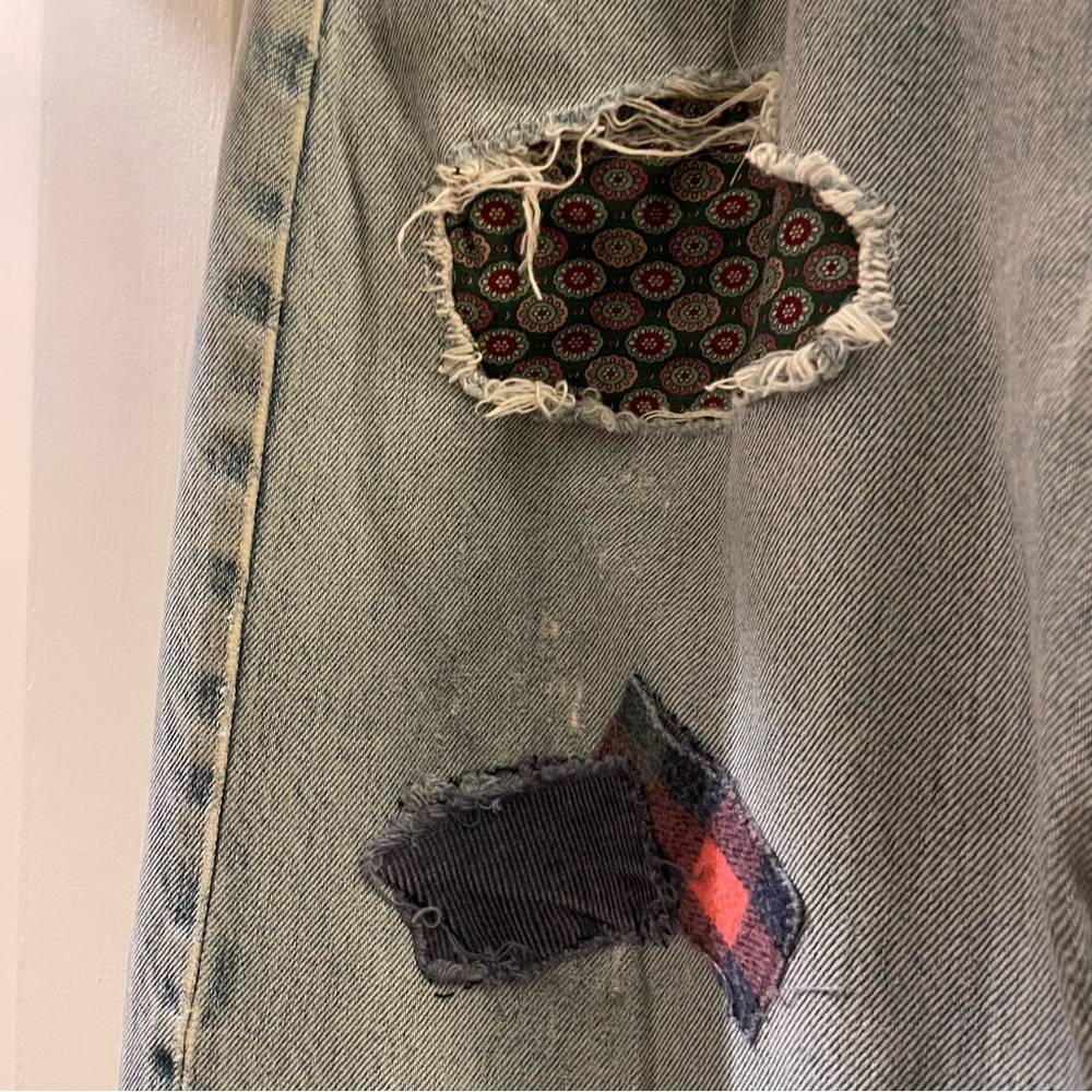 Vintage 90s Levis Grateful Dead Patchwork Hippie Festival Jeans - Picture 8 of 13